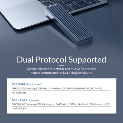 Rynx | ORICO M2PJM-C3 M.2 SSD Dual Protocol Hard Drive Enclosure