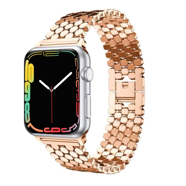 Rynx | For Apple Watch Series 7 45mm / 6 & SE & 5 & 4 44mm / 3 & 2 & 1 42mm Honeycomb Stainless Steel Watch Band (Silver)