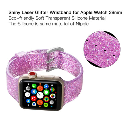 Rynx | For Apple Watch Series 7 45mm / 6 & SE & 5 & 4 44mm / 3 & 2 & 1 42mm Glitter Silicone Band (Pink)