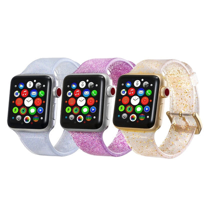 Rynx | For Apple Watch Series 7 45mm / 6 & SE & 5 & 4 44mm / 3 & 2 & 1 42mm Glitter Silicone Band (Pink)