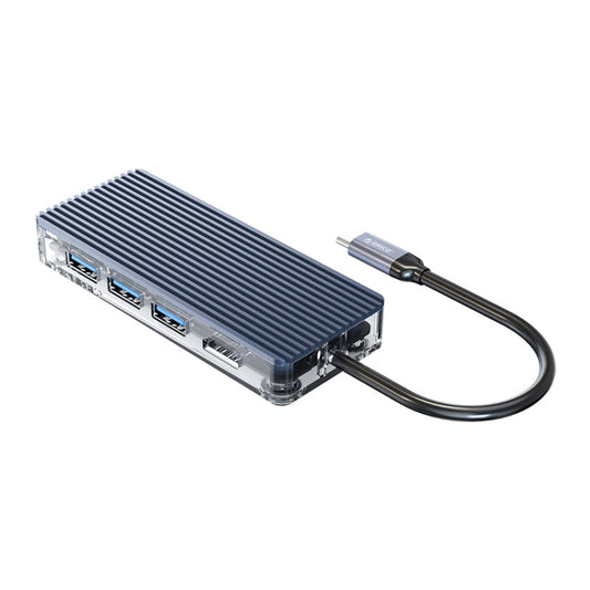 Rynx | ORICO WB-8P 8-in-1 Type-C Transparent HUB