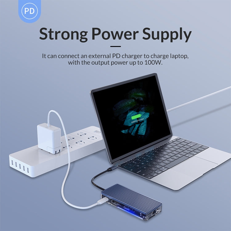 Rynx | ORICO WB-6RJ 6 in 1 Type-C Transparent HUB