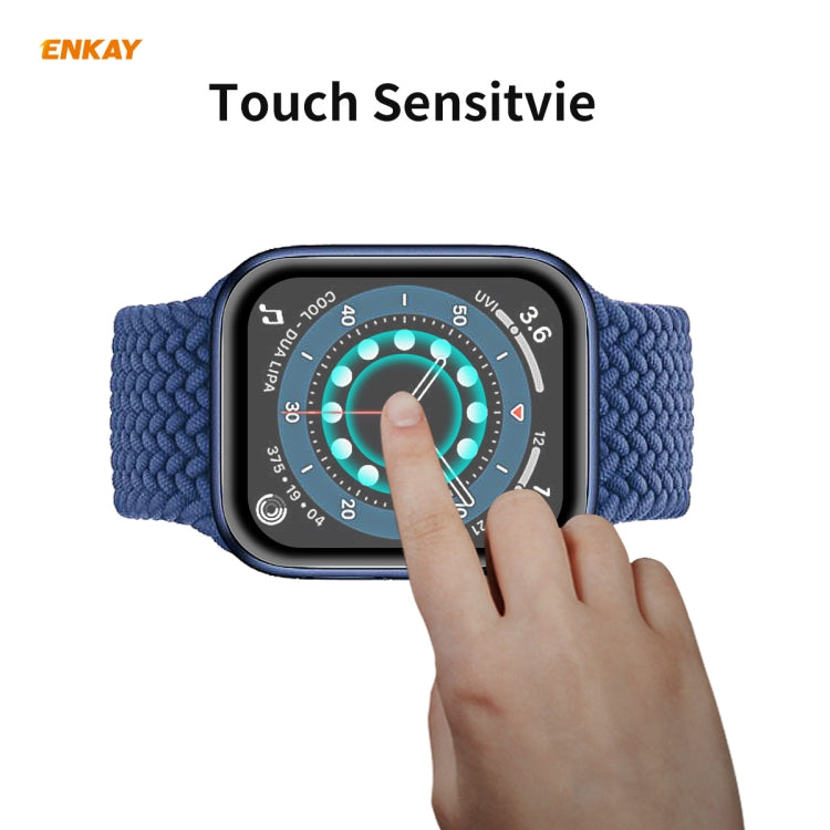 Rynx | For Apple Watch 6/5/4/SE 44mm 5PCS ENKAY Hat-Prince 0.2mm 9H surface hardness 3D explosion-proof aluminum alloy edge full-screen tempered glass screen protector