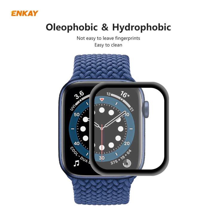 Rynx | For Apple Watch 6/5/4/SE 44mm 5PCS ENKAY Hat-Prince 0.2mm 9H surface hardness 3D explosion-proof aluminum alloy edge full-screen tempered glass screen protector