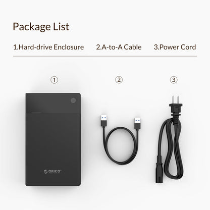 Rynx | ORICO 3599U3 2.5 / 3.5-Inch Portable Hard Drive Enclosure, EU Plug