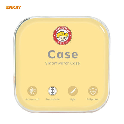 Rynx | ENKAY Hat-Prince Full Protection Electroplated PC Case + Tempered Glass Protection for the Apple Watch Series 6 / 5 / 4 / SE 40mm (White + Silver)