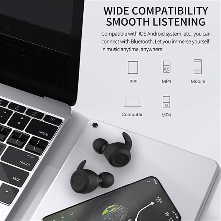 RYNX | T20 TWS Bluetooth Hooks Wireless Sports Headphones with Charging Box IPX6 Waterproof Noise-cancelling Earphones(Pink)