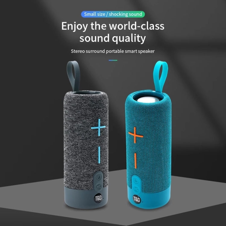 RYNX | T&G TG619 Portable Bluetooth Wireless Speaker Waterproof Outdoor Bass Subwoofer Support AUX TF USB(Peacock Blue)