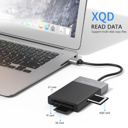 Rynx | 6-in-1 USB 3.0 to USB3.0 x 2+CF card+TF card+SD card+XQD card HUB adapter