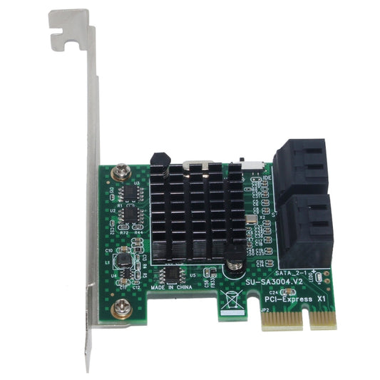 Rynx | PCI Express 4 Port PCI-E X1/X4/X8/X16 Converter PCIe to SATA Expansion Adapter
