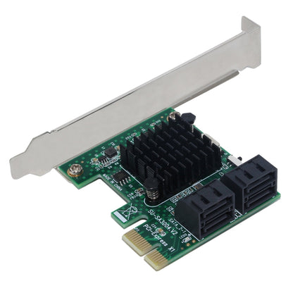 Rynx | PCI Express 4 Port PCI-E X1/X4/X8/X16 Converter PCIe to SATA Expansion Adapter