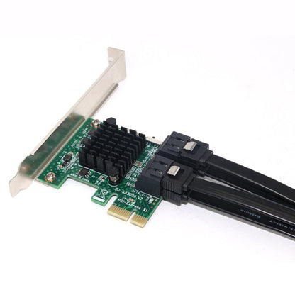 Rynx | PCI Express 4 Port PCI-E X1/X4/X8/X16 Converter PCIe to SATA Expansion Adapter