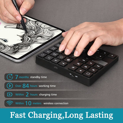 Rynx | MC-533 Bluetooth 5.0 Painting Keyboard 35 Keys Numeric Keypad Wireless Digital Keyboard
