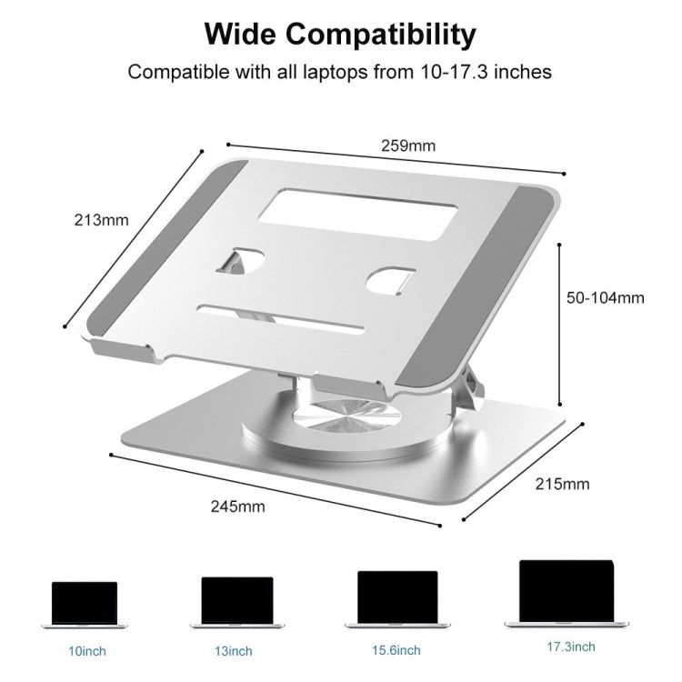Rynx | D088 Carrying stand made of aluminum 360 degrees rotatable height adjustable flexible for notebooks laptops