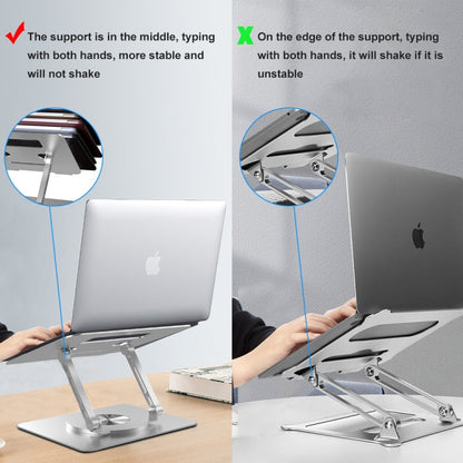 Rynx | D088 Carrying stand made of aluminum 360 degrees rotatable height adjustable flexible for notebooks laptops