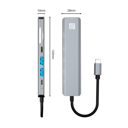 Rynx | JUNSUNMAY 7 in 1 Type-C to 4K HDMI Docking Station Adapter PD Fast Charging Hub SD/TF Card Reader