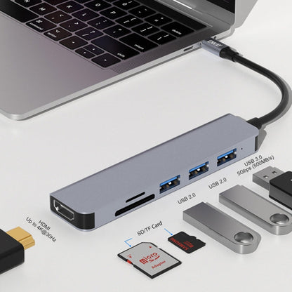 Rynx | ENKAY Hat-Prince 6 in 1 Type-C to 4K HDMI Docking Station Adapter USB-C Hub SD/TF Card Reader