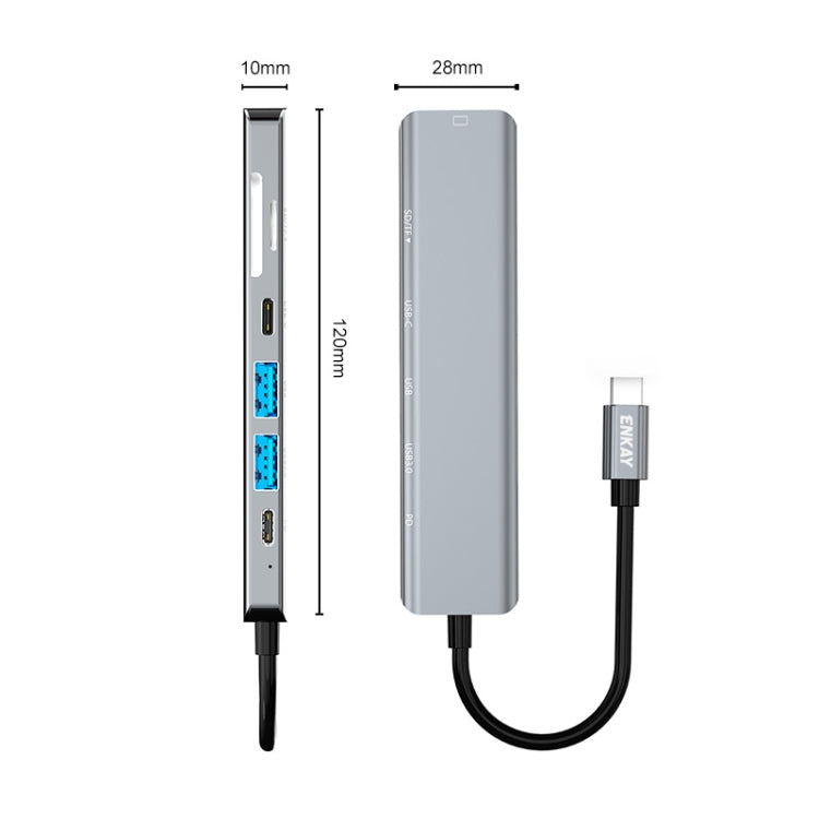 Rynx | ENKAY Hat-Prince 7 in 1 Type-C to 4K HDMI Docking Station Adapter PD Fast Charging Hub