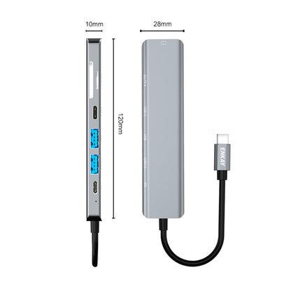 Rynx | ENKAY Hat-Prince 7 in 1 Type-C to 4K HDMI Docking Station Adapter PD Fast Charging Hub