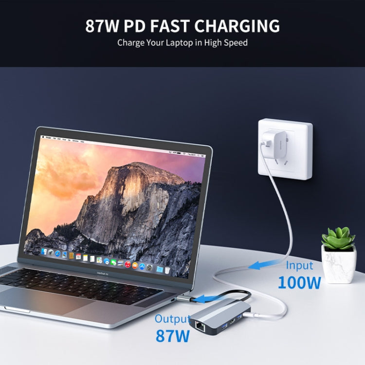 Rynx | JUNSUNMAY 7 in 1 Multifunctional USB-C Hub Docking Station Adapter -