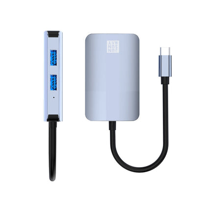 Rynx | JUNSUNMAY 5 in 1 Type-C to RJ45 Ethernet + SD/TF Card Reader Multifunctional USB-C Hub