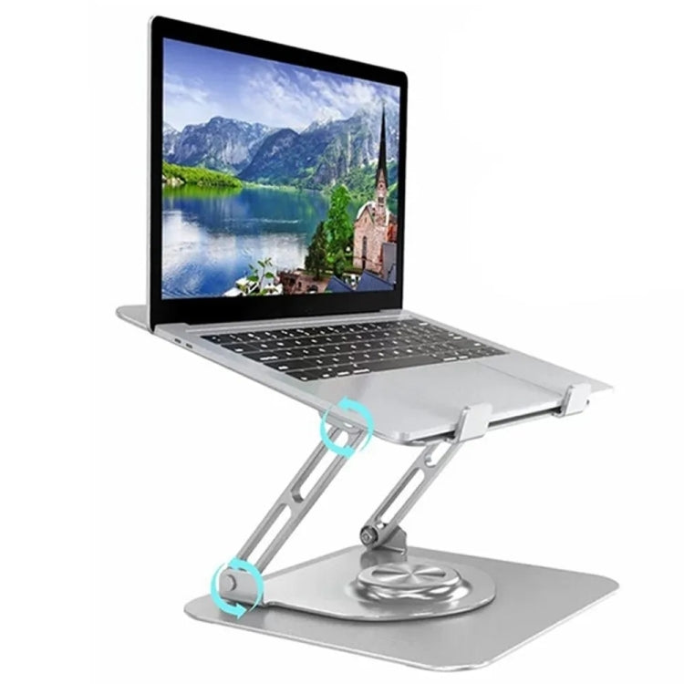 Rynx | D147 Foldable 360-Degree Rotatable Laptop Lifting Bridge Aluminum Alloy Notebook Desktop Stand (Gray)