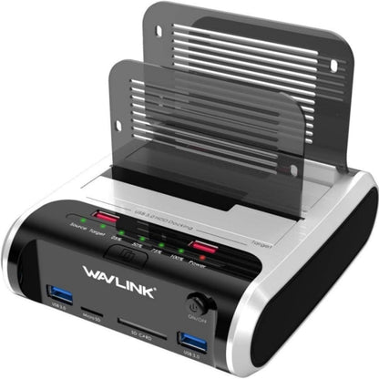 Rynx | Wavlink ST336A SSD HDD Fast Offline Clone SATA USB 3.0 External Hard Drive Enclosure (UK Plug)