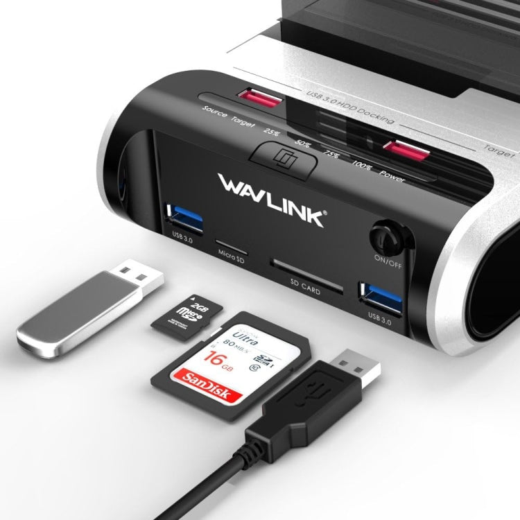 Rynx | Wavlink ST336A SSD HDD Fast Offline Clone SATA USB 3.0 External Hard Drive Enclosure (UK Plug)