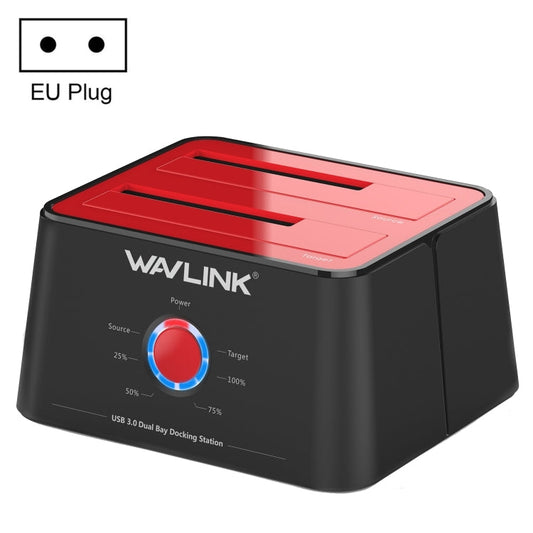 Rynx | Wavlink ST334U SSD Dual Bay External Hard Drive Docking Station USB 3.0 to SATA I/II/III (EU Plug)