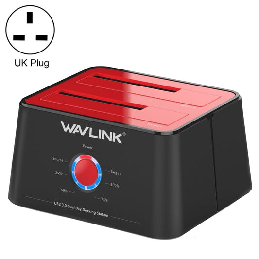 Rynx | Wavlink ST334U SSD Dual Bay external hard drive docking station USB 3.0 to SATA I/II/III (UK plug)