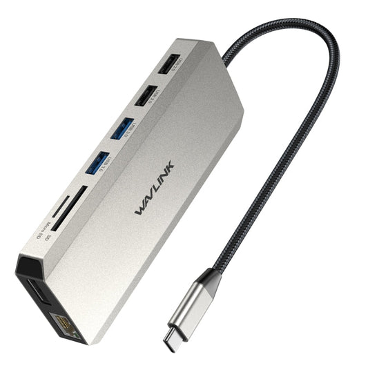 Rynx | Wavlink UMD302 Type-C to Multiport Dual 4K HDMI HUB Triple Monitor 12-in-1 Laptop Docking Station