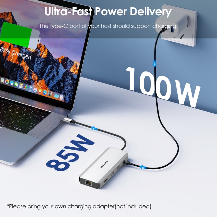 Rynx | Wavlink UMD303 4K HDMI Multiport Adapter USB-C HUB Triple Monitor 12-in-1 Laptop Docking Station