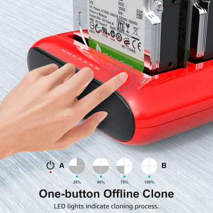 Rynx | Wavlink ST341U Dual Bay External Hard Drive Docking Station Support Offline Clone Function (EU Plug)