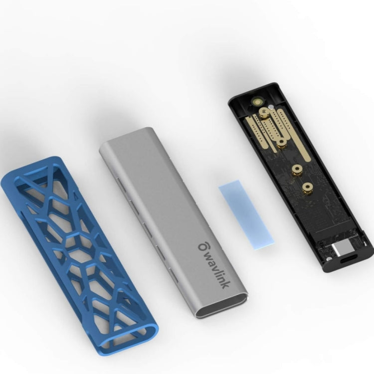 Rynx | Wavlink ST338C M.2 NVMe SSD PCIE UASP M key NGFF SATA USB-C SDD hard drive enclosure adapter