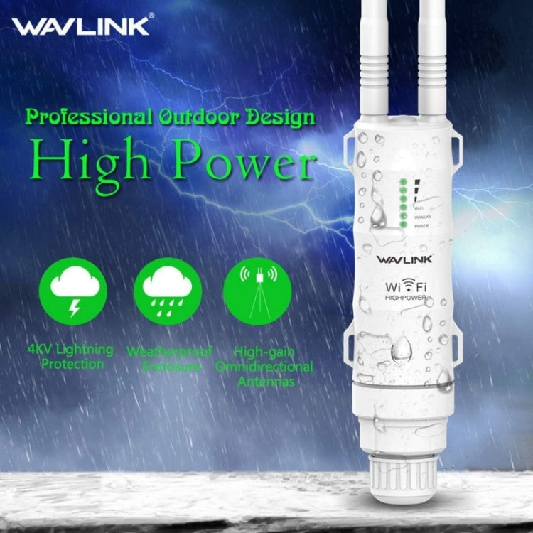Rynx | WAVLINK WN570HA1 Weatherproof 2.4+5GHz 600Mbps Outdoor WiFi Range Router Extender, Plug: UK Plug