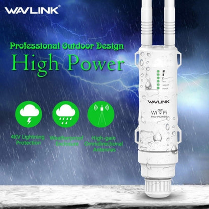 Rynx | WAVLINK WN570HA1 Weatherproof 2.4+5GHz 600Mbps Outdoor WiFi Range Router Extender, Plug: UK Plug