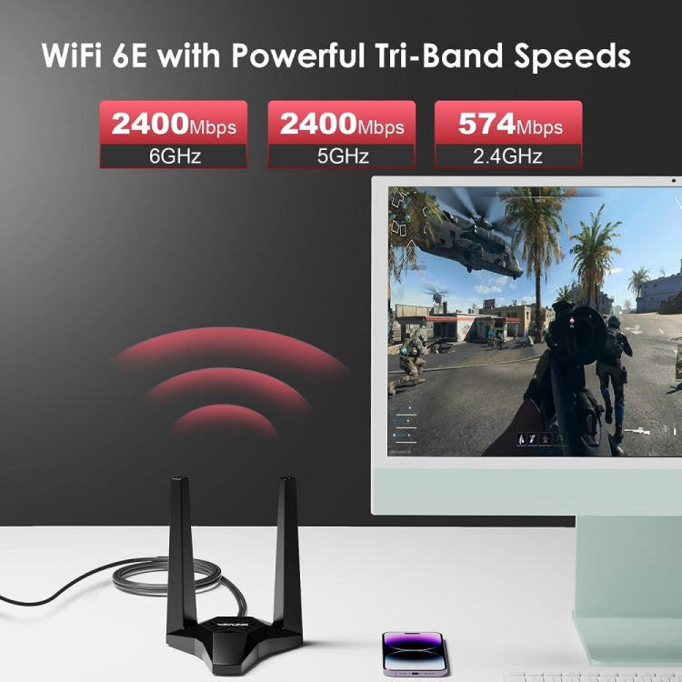 Rynx | WAVLINK WN675X3-PCIE Tri-Band 5400Mbps WiFi 6E PCIe Wireless Adapter BT 5.3 Network Card