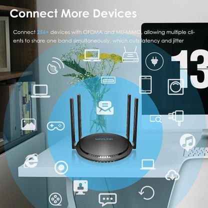 Rynx | WAVLINK WN531MX3 Extended Coverage AX3000 WiFi 6 Wireless Router Dual-Band Wireless Repeater, Plug: AU Plug