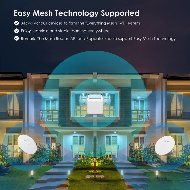 Rynx | WAVLINK WN535M1 WiFi Wireless Router 11AC AC1200 Mesh Wireless Repeater Signal Extender, Plug: US Plug