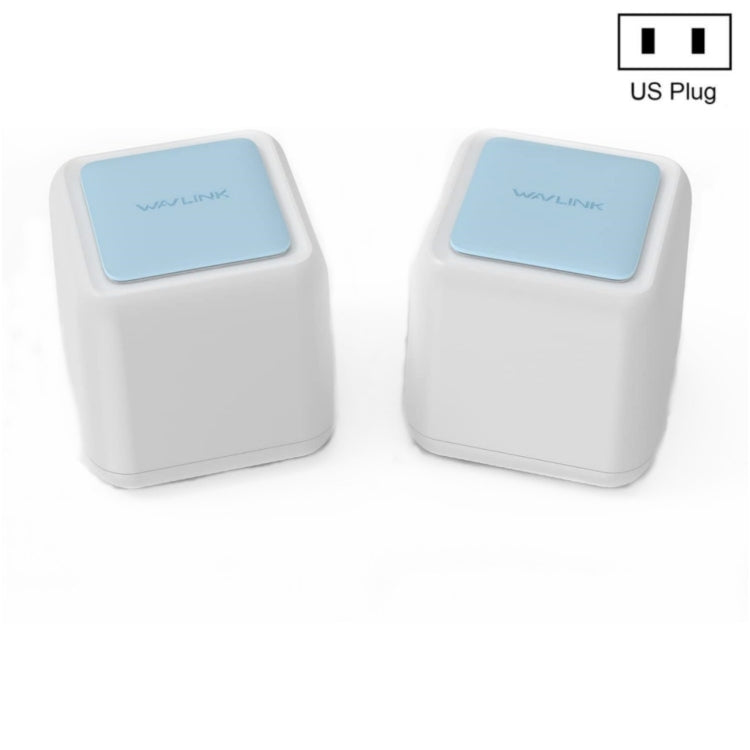 Rynx | WAVLINK WN535M2 For Home Office 2 Piece Mesh Wireless Router AC1200 Dual Band WiFi Signal Booster, Plug: US Plug