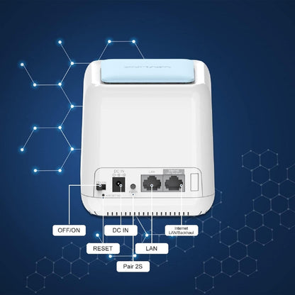 Rynx | WAVLINK WN535M2 For Home Office 2 Piece Mesh Wireless Router AC1200 Dual Band WiFi Signal Booster, Plug: US Plug