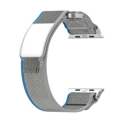 Rynx | For Apple Watch Series 9 45mm Double Velcro Fastening Quick Nylon Watch Band (Blue+Gray)