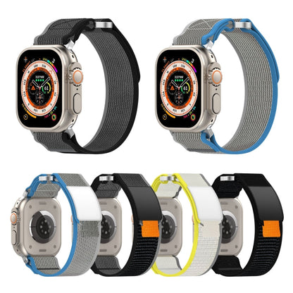 Rynx | For Apple Watch Series 9 45 mm Double Velcro Fastening Quick Nylon Watch Strap (Black)