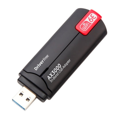 Rynx | WD-AX3000 For Desktop PC WiFi Receiver USB 3.0 WiFi6 Driverless Wireless Network Card (Red)