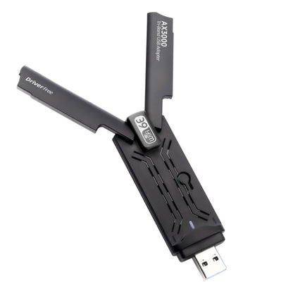 Rynx | WD-AX3000 For Desktop PC WiFi Receiver USB 3.0 WiFi6 Driverless Wireless Network Card (Black)