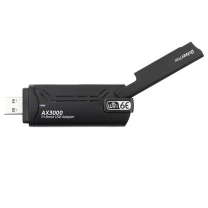 Rynx | WD-AX3000 For Desktop PC WiFi Receiver USB 3.0 WiFi6 Driverless Wireless Network Card (Black)