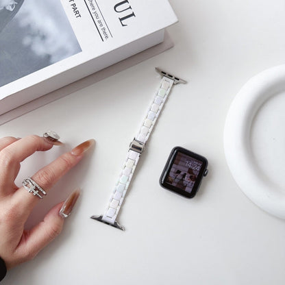 Rynx | For Apple Watch Series 5 40mm Laser PC Colored 12mm Slim Watch Band (White)