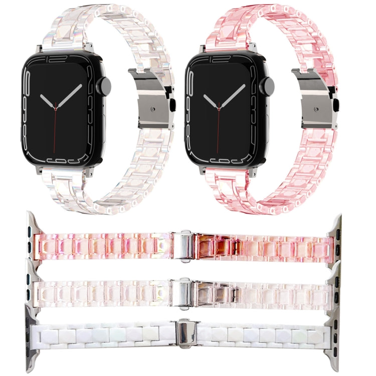 Rynx | For Apple Watch Series 9 41mm Laser PC Colorful 20mm Slim Watch Band (Pink)