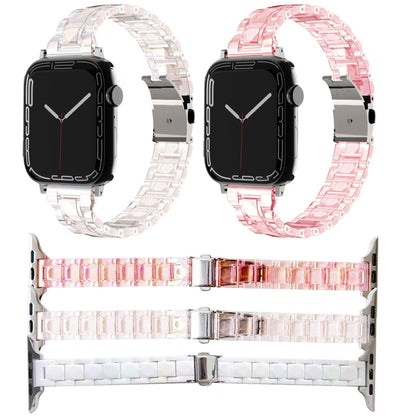 Rynx | For Apple Watch Series 9 41mm Laser PC Colorful 20mm Slim Watch Band (Pink)