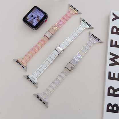 Rynx | For Apple Watch Series 9 41mm Laser PC Colorful 20mm Slim Watch Band (Pink)